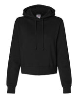 Badger Women's Crop Hooded Sweatshirt. 1261 - Black