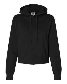 Badger Women's Crop Hooded Sweatshirt. 1261 - Black