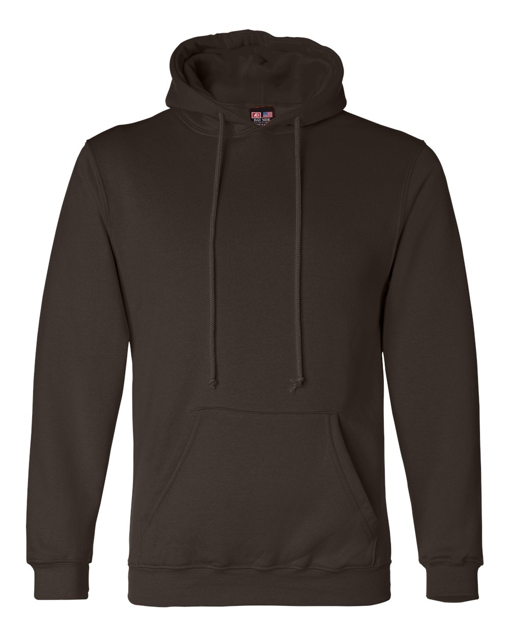 Bayside Unisex USA-Made Hooded Sweatshirt. 960 - Chocolate