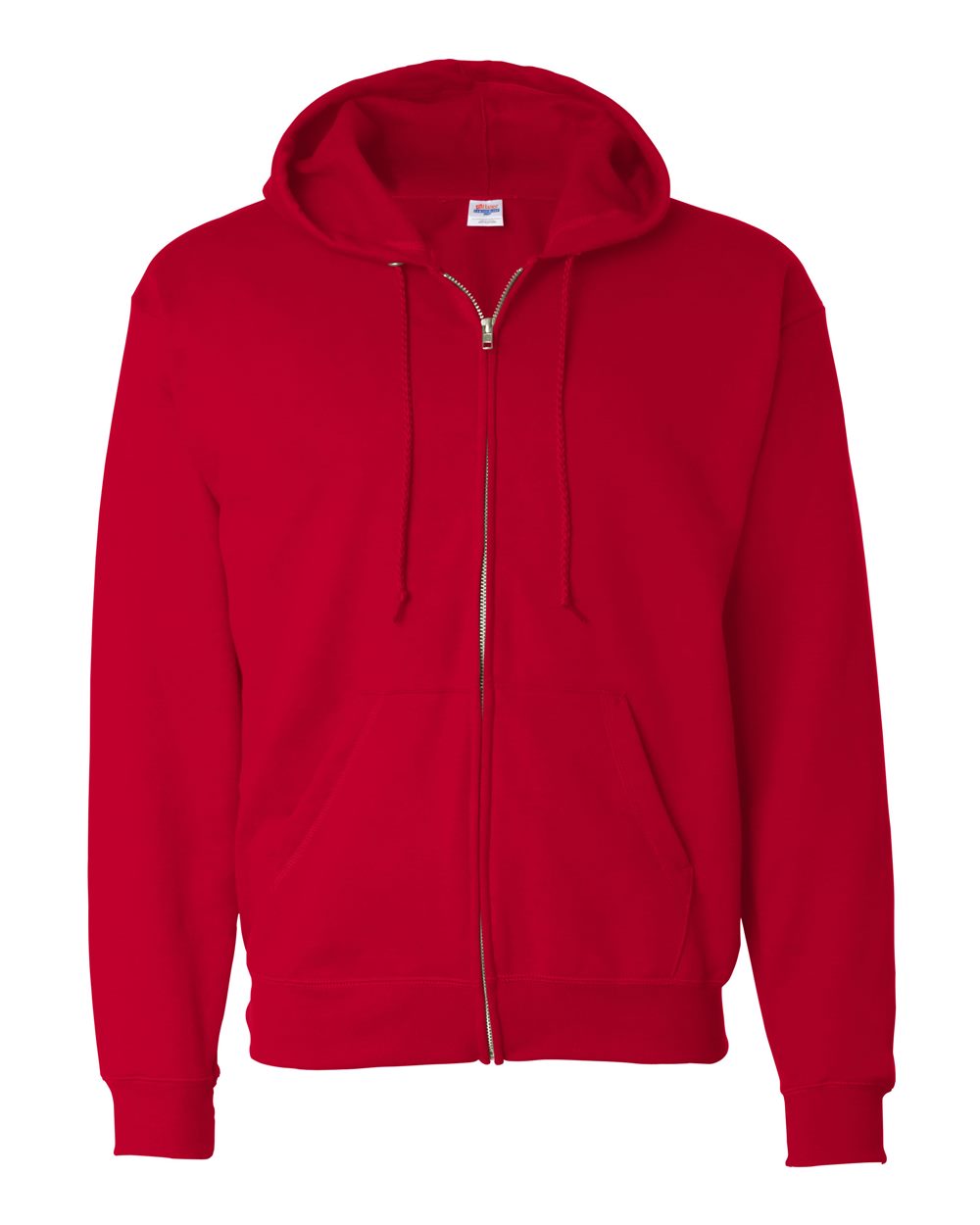 Hanes Unisex EcoSmart® Full-Zip Hooded Sweatshirt. P180 - Deep Red