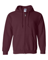Gildan Unisex Heavy Blend™ Full-Zip Hooded Sweatshirt. 18600 - Maroon