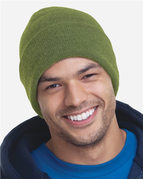 Bayside USA-Made 12'' Knit Cuffed Beanie. 3825