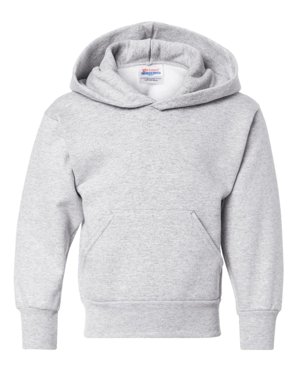 Hanes Youth EcoSmart® Hooded Sweatshirt. P473 - Ash