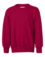Hanes Youth EcoSmart® Crewneck Sweatshirt. P360 - Deep Red