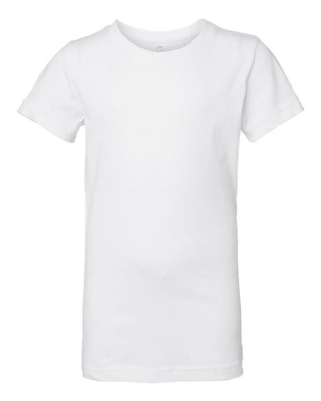 LAT Girls' Fine Jersey Tee. 2616 - White