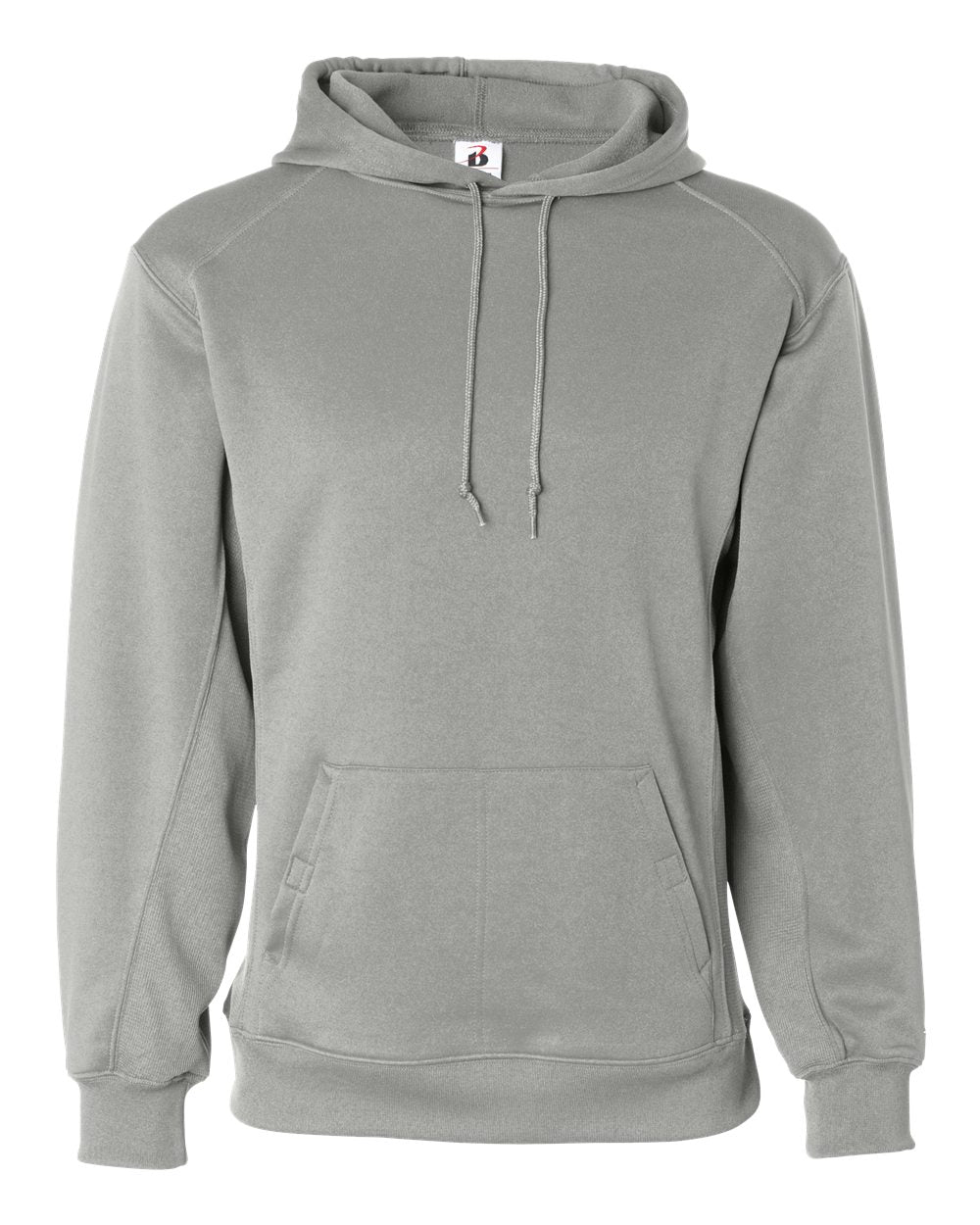 Badger Men's Performance Fleece Hooded Sweatshirt. 1454 - Silver
