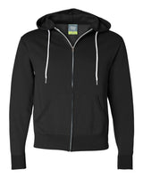 Independent Trading Co. Unisex Lightweight Full-Zip Hooded Sweatshirt. AFX90UNZ - Black