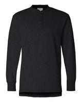 J. America Men's Vintage Brushed Jersey Henley. 8244 - Black