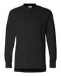 J. America Men's Vintage Brushed Jersey Henley. 8244 - Black