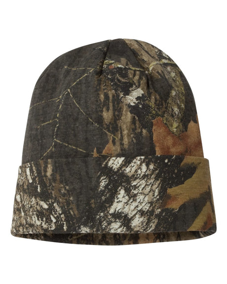 Kati 12" Licensed Camo Cuffed Beanie. LCB12 - Mossy Oak BreakUp
