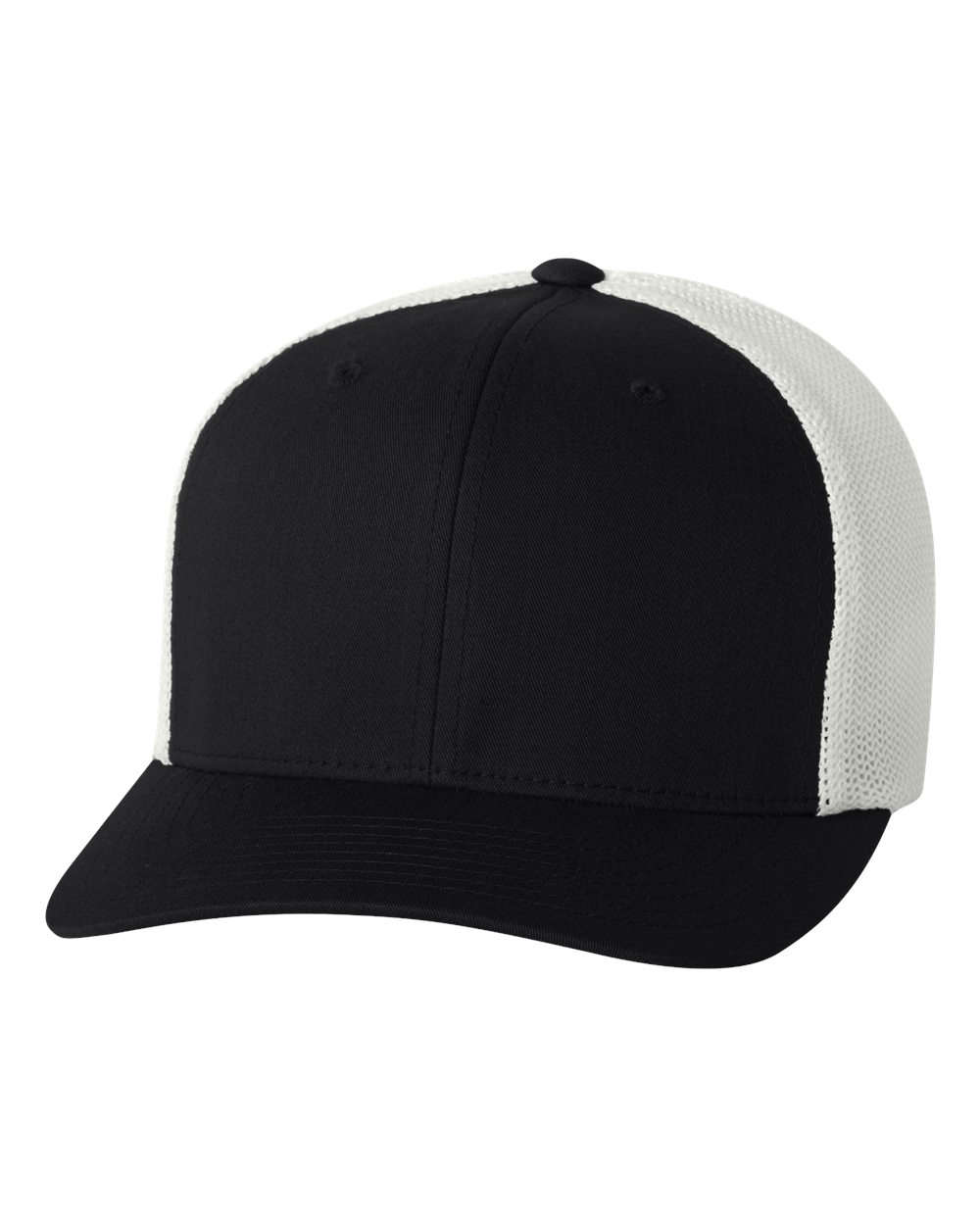Flexfit Trucker Cap. 6511 - Black/ White