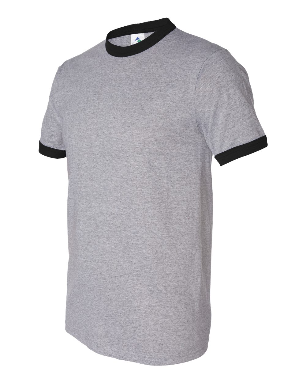Augusta Sportswear Unisex 50/50 Ringer T-Shirt. 710 - Athletic Heather/ Black