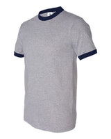 Augusta Sportswear Unisex 50/50 Ringer T-Shirt. 710 - Athletic Heather/ Navy
