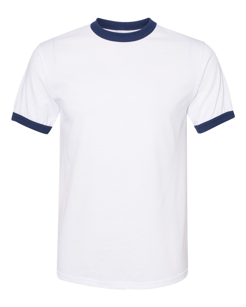 Augusta Sportswear Unisex 50/50 Ringer T-Shirt. 710 - White/ Navy