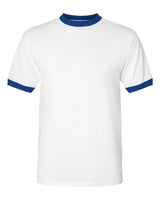 Augusta Sportswear Unisex 50/50 Ringer T-Shirt. 710 - White/ Royal