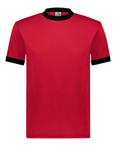 Augusta Sportswear Unisex 50/50 Ringer T-Shirt. 710 - Red/ Black