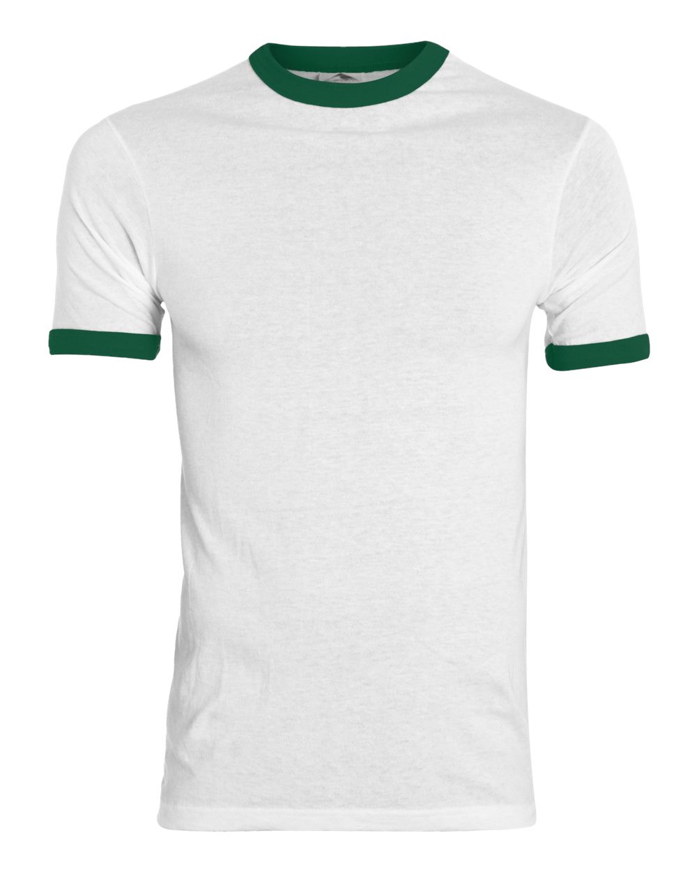 Augusta Sportswear Unisex 50/50 Ringer T-Shirt. 710 - White/ Dark Green