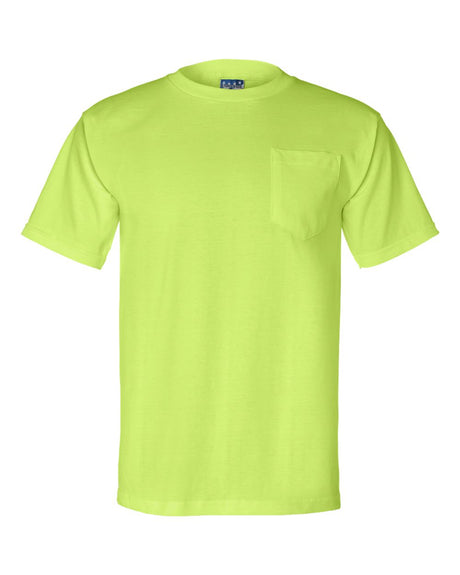 Bayside Unisex Union-Made Pocket T-Shirt. 3015 - Lime Green