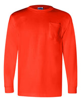 Bayside Unisex Union-Made Long Sleeve Pocket T-Shirt. 3055 - Orange