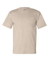 Bayside Unisex USA-Made Pocket T-Shirt. 7100 - Sand