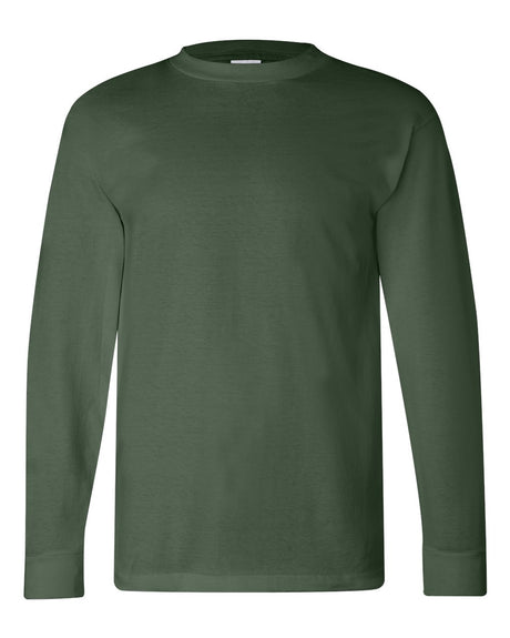 Bayside Unisex USA-Made Long Sleeve T-Shirt. 6100 - Forest Green