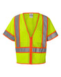 Kishigo Unisex Ultra-Cool™ Six-Pocket Mesh Surveyor’s Vest. 1242-1243 - Lime