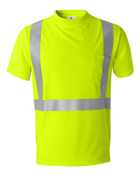 Kishigo Unisex High-Performance Microfiber T-Shirt. 9110-9111 - Lime