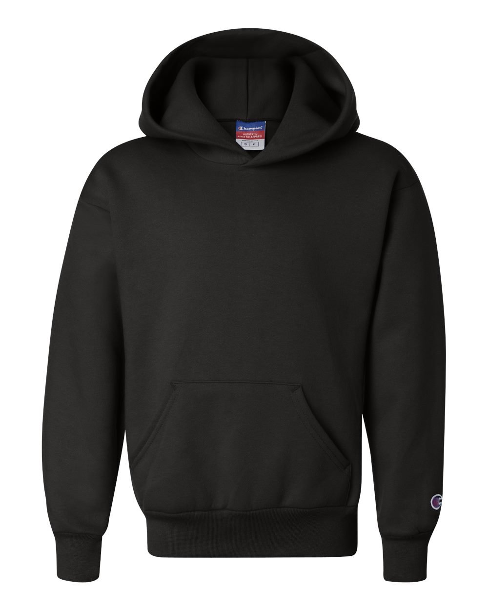 Champion Youth Powerblend® Hooded Sweatshirt. S790 - Black