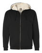 Independent Trading Co. Men's Sherpa-Lined Full-Zip Hooded Sweatshirt. EXP40SHZ - Black/ Natural