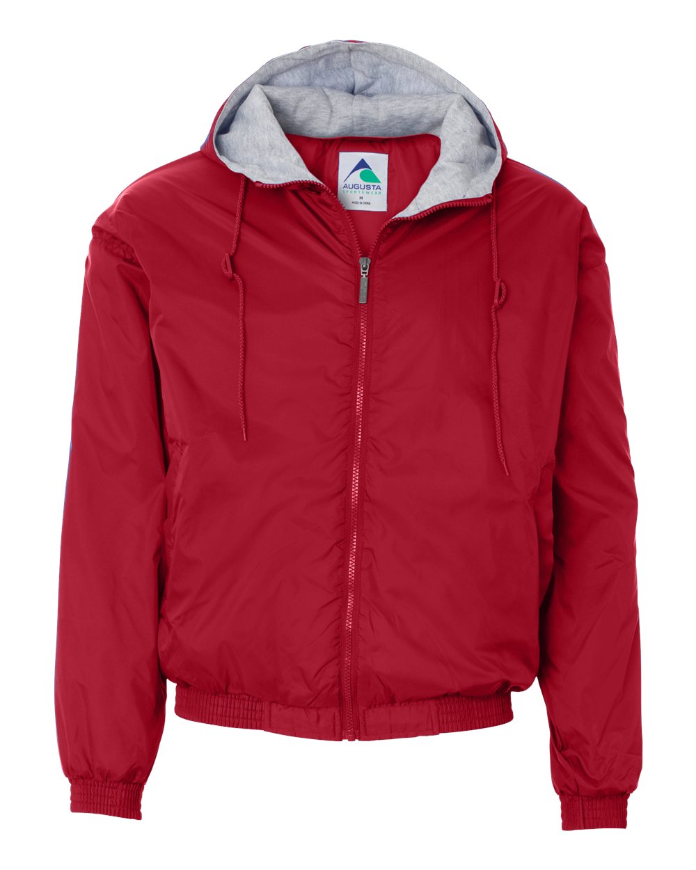 Augusta Sportswear Unisex Fleece Lined Hooded Jacket. 3280 - Red