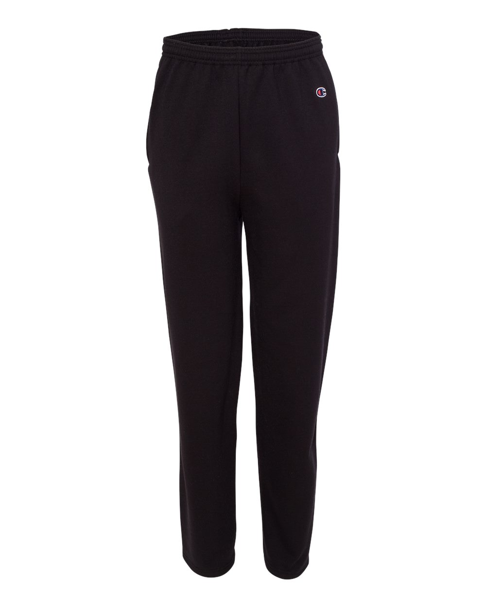 Champion Unisex Powerblend® Open-Bottom Sweatpants with Pockets. P800 - Black