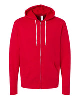 Independent Trading Co. Unisex Lightweight Full-Zip Hooded Sweatshirt. AFX90UNZ - Red
