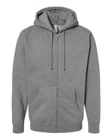 Independent Trading Co. Unisex Heavyweight Full-Zip Hooded Sweatshirt. IND4000Z - Gunmetal Heather