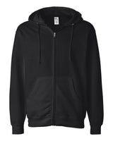 Independent Trading Co. Unisex Midweight Full-Zip Hooded Sweatshirt. SS4500Z - Black