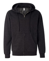 Independent Trading Co. Unisex Midweight Full-Zip Hooded Sweatshirt. SS4500Z - Charcoal Heather