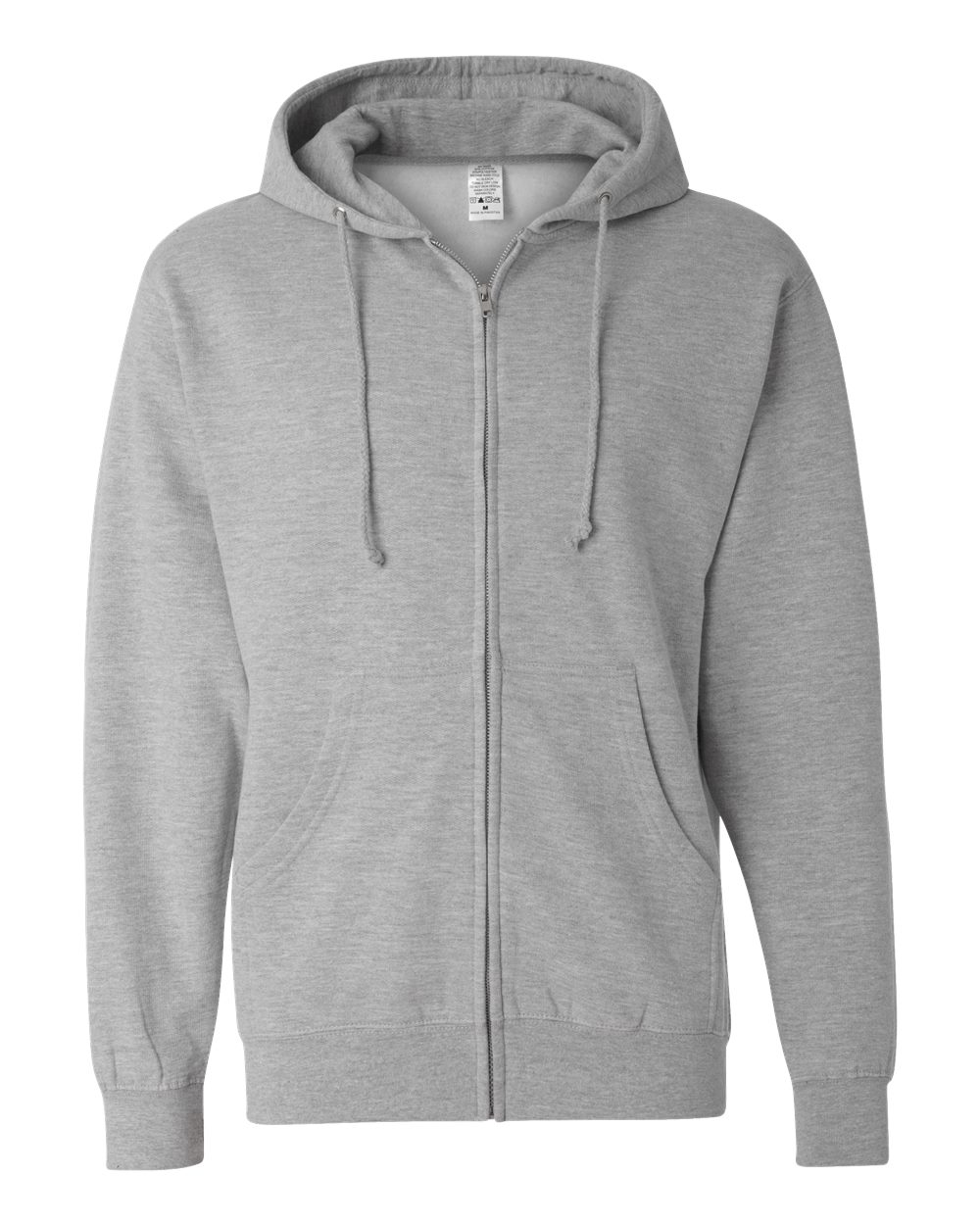 Independent Trading Co. Unisex Midweight Full-Zip Hooded Sweatshirt. SS4500Z - Grey Heather