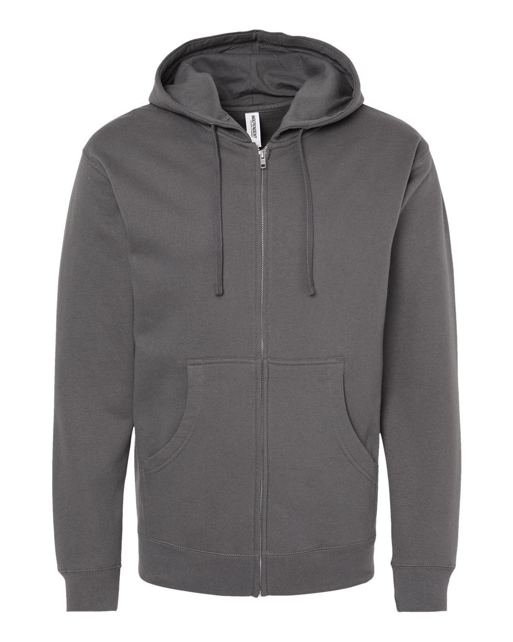 Independent Trading Co. Unisex Midweight Full-Zip Hooded Sweatshirt. SS4500Z - Charcoal