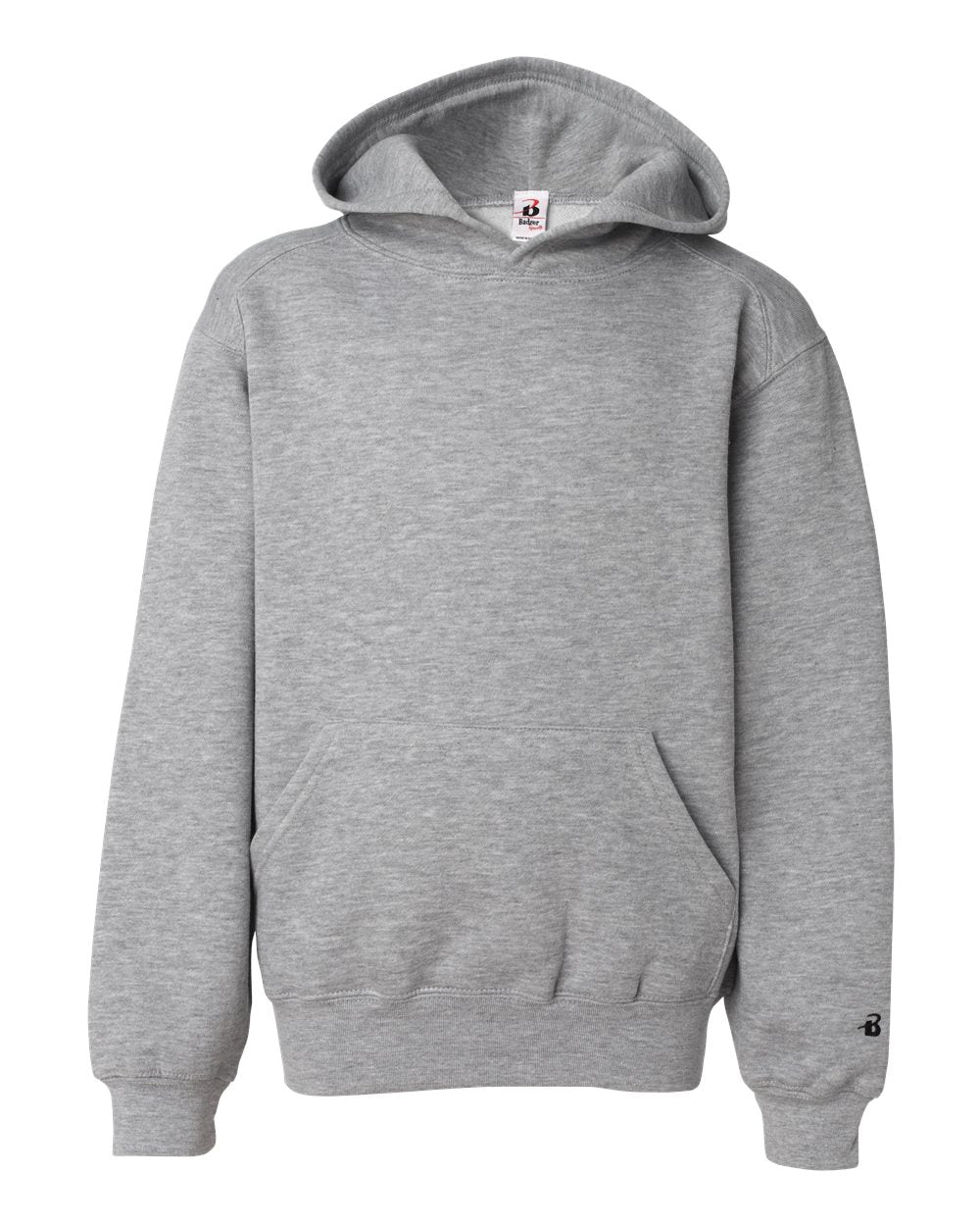 Badger Youth Hooded Sweatshirt. 2254 - Oxford