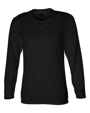 Badger Women's B-Core Long Sleeve T-Shirt. 4164 - Black