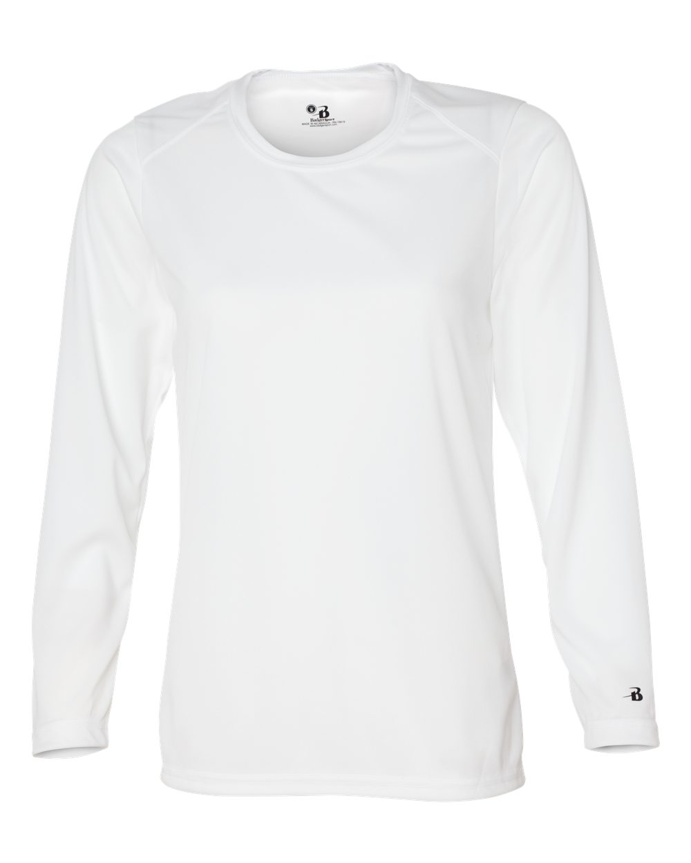 Badger Women's B-Core Long Sleeve T-Shirt. 4164 - White