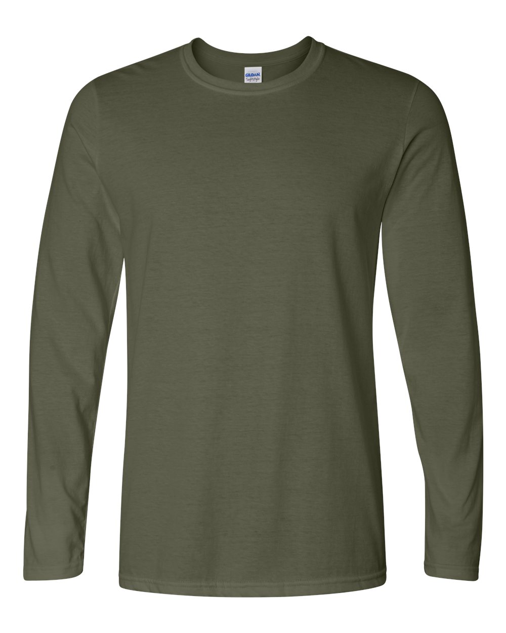 Gildan Unisex Softstyle® Long Sleeve T-Shirt. 64400 - Military Green