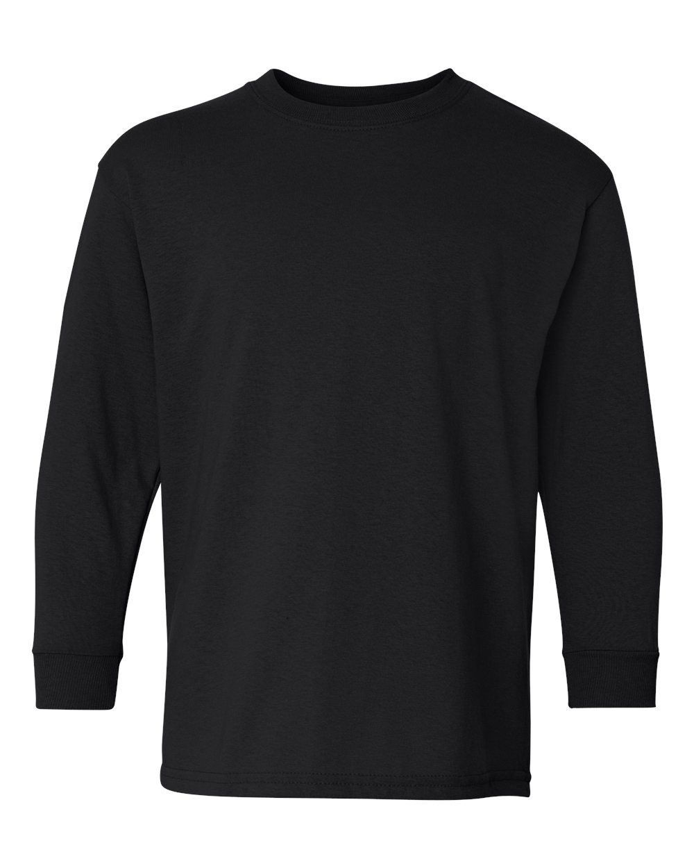 Gildan Youth Heavy Cotton™ Long Sleeve T-Shirt. 5400B - Black