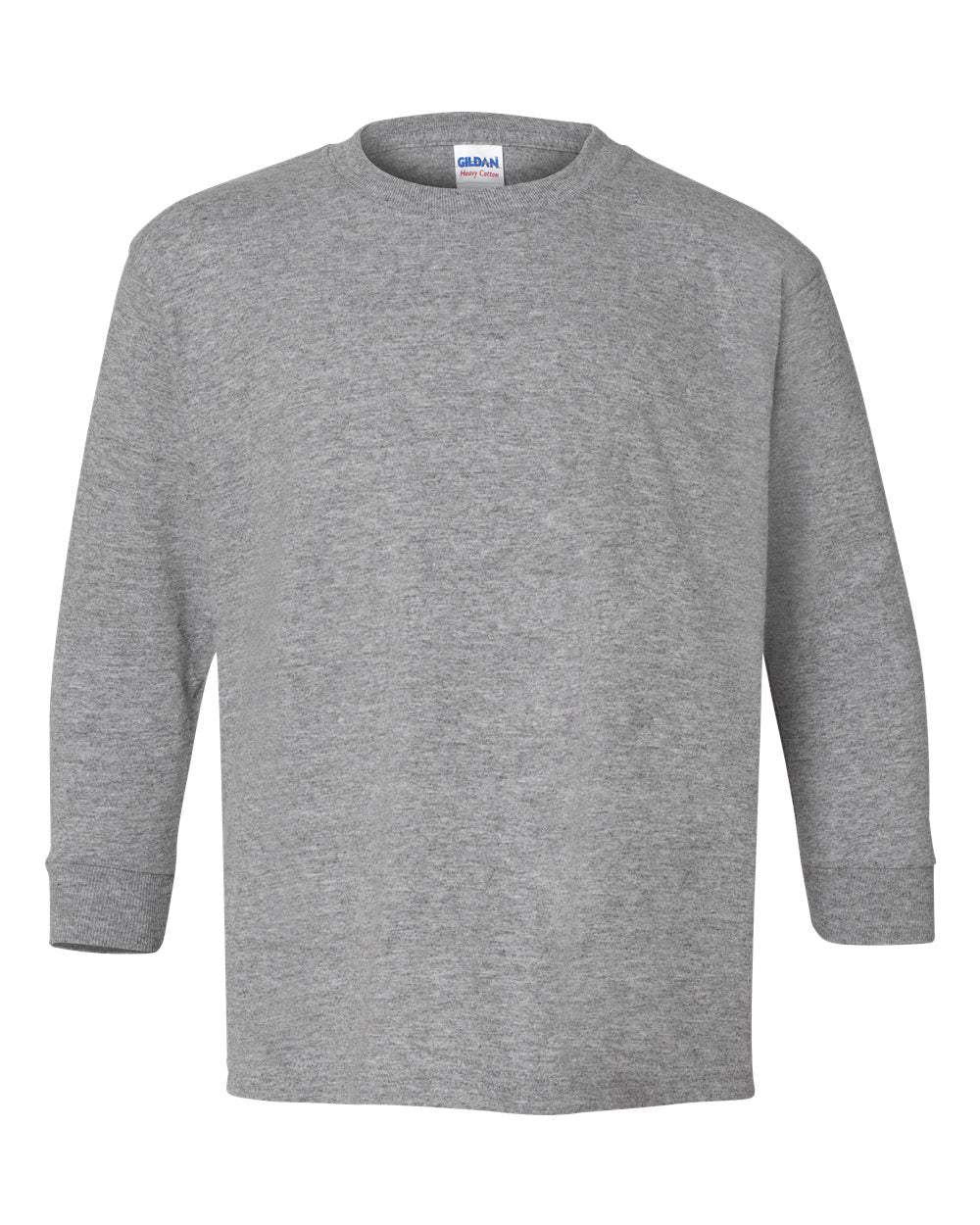 Gildan Youth Heavy Cotton™ Long Sleeve T-Shirt. 5400B - Sport Grey