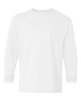 Gildan Youth Heavy Cotton™ Long Sleeve T-Shirt. 5400B - White