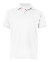 Hanes Youth EcoSmart® Jersey Polo. 054Y - White