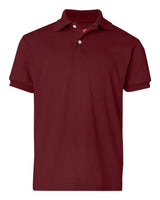 Hanes Youth EcoSmart® Jersey Polo. 054Y - Maroon