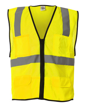 Kishigo Unisex Economy Mesh 6-Pocket Vest. 1191-1192 - Lime