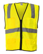 Kishigo Unisex Economy Mesh 6-Pocket Vest. 1191-1192 - Lime