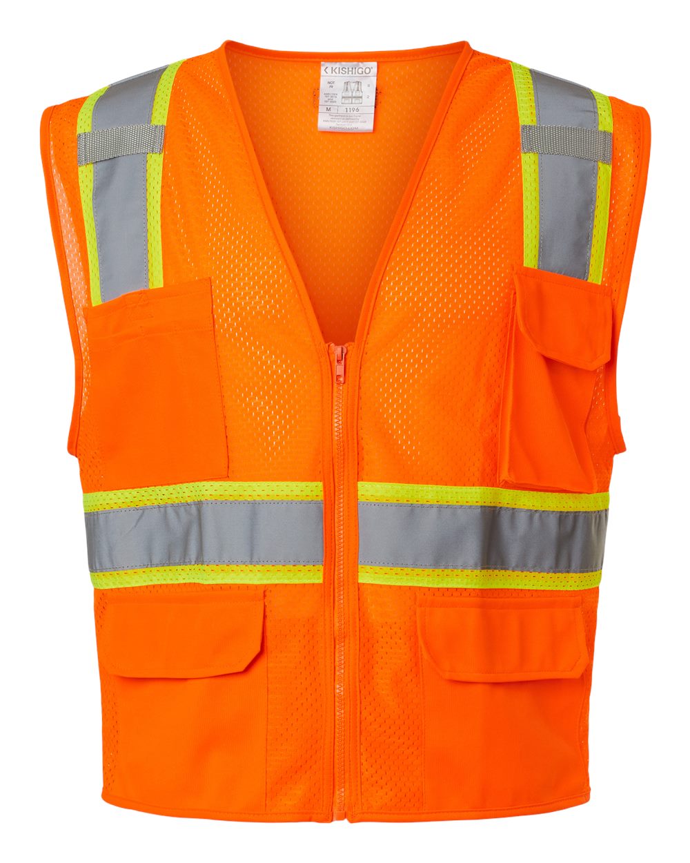 Kishigo Unisex Ultra-Cool™ Multi-Pocket Vest. 1195-1196 - Orange