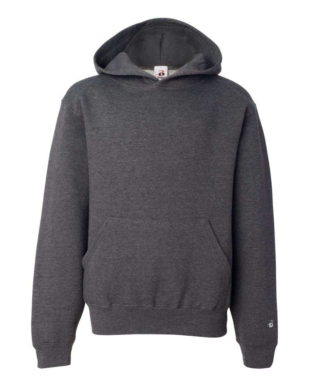 Badger Youth Hooded Sweatshirt. 2254 - Charcoal